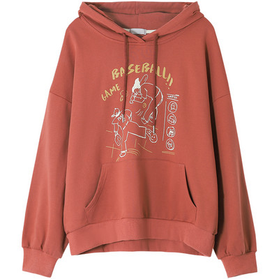 Hanorac de dama cu aplicatie si gluga