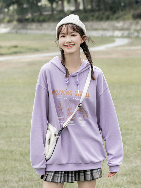 Καθημερινό φούτερ με κουκούλα και απλικέ για γυναίκες