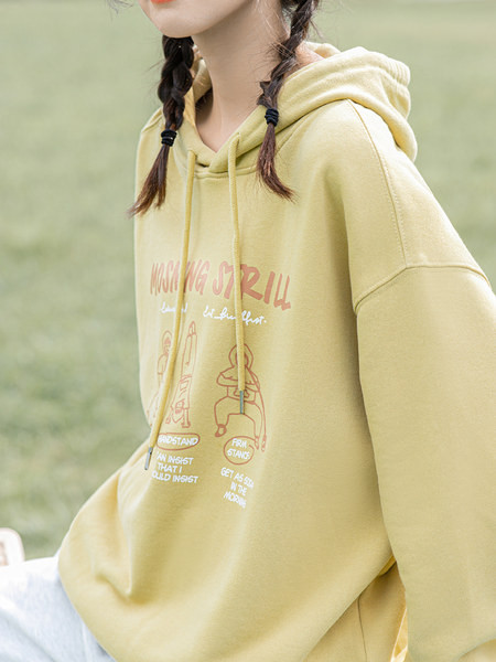 Γυναικείο casual φούτερ με κουκούλα και λάστιχο