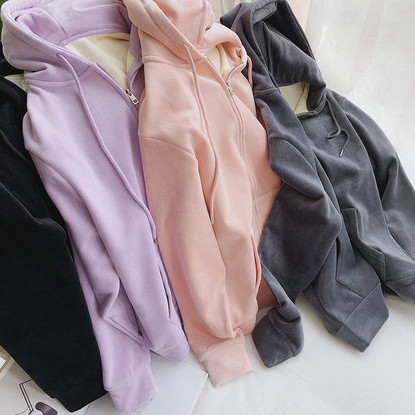 Hanorac de dama cu fermoar in patru culori