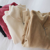 Hanorac de iarnă pentru bărbați pufos cu fermoar