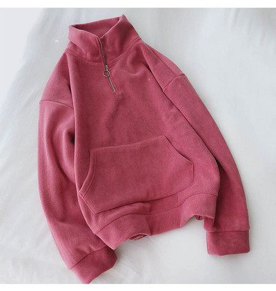 Hanorac de iarnă pentru bărbați pufos cu fermoar