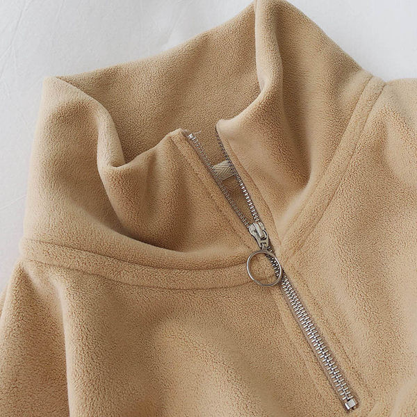 Hanorac de iarnă pentru bărbați pufos cu fermoar