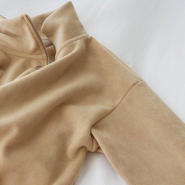 Hanorac de iarnă pentru bărbați pufos cu fermoar