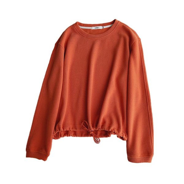 Bluza scurta de dama cu decolteu oval si cravate