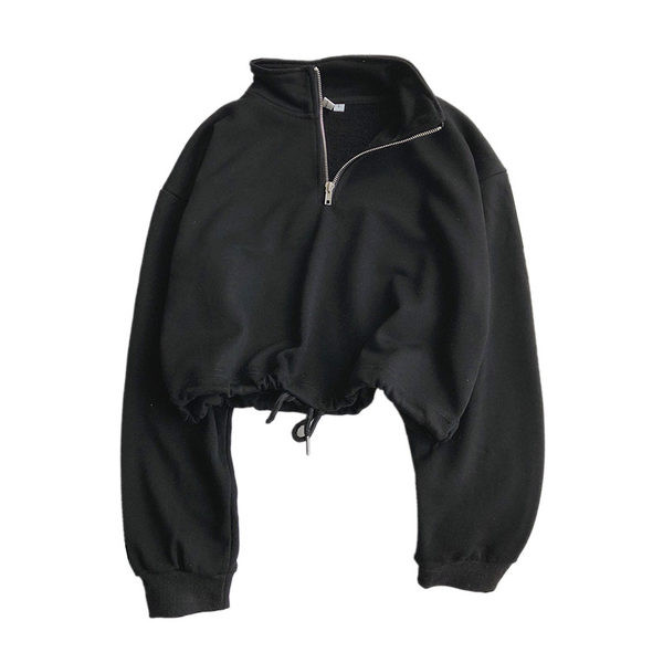 Egyszínű női pulóver magas gallérral, három színben