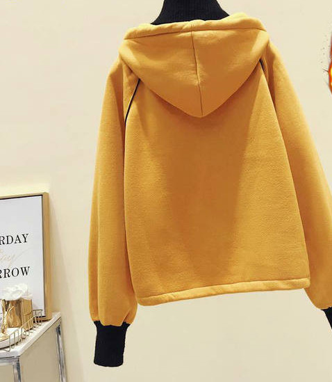 Hanorac de iarnă pentru femei cu inscripție