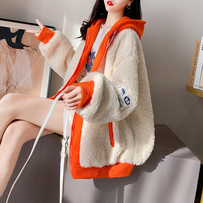 Meleg poláris pulóver kapucnival