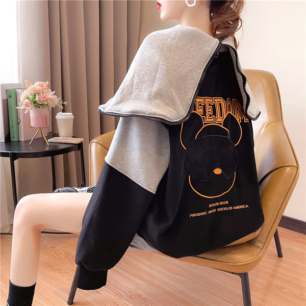 Hanorac de dama lat cu gluga - mai multe modele