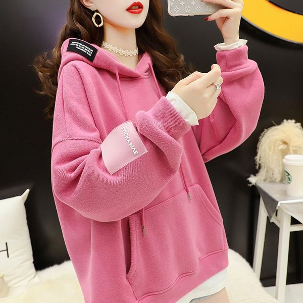 Hanorac lung de damă cu glugă