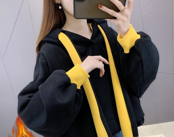 Γυναικείο χειμωνιάτικο φούτερ με κουκούλα