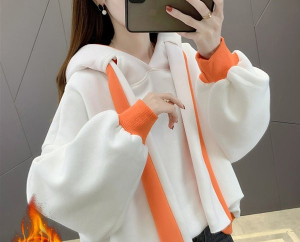 Γυναικείο χειμωνιάτικο φούτερ με κουκούλα