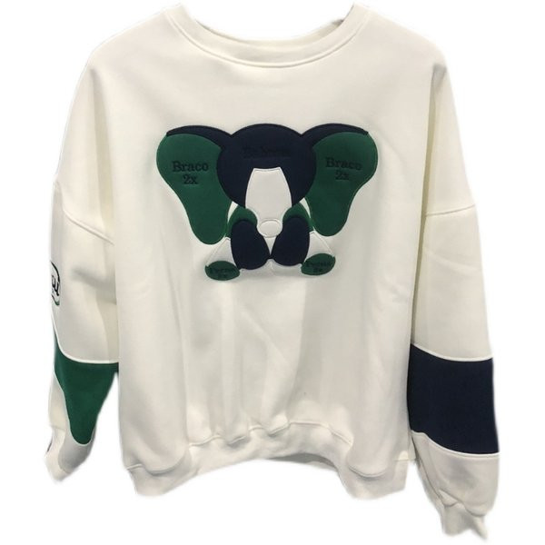 Rudens-ziemas sporta krekls ar aplikāciju un siltu oderi