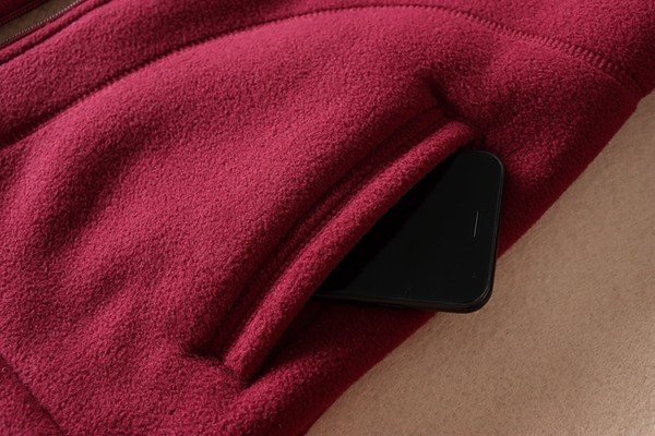 Hanorac de damă cu căptușeală caldă și fermoar