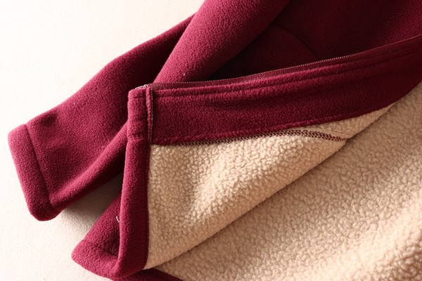 Hanorac de damă cu căptușeală caldă și fermoar