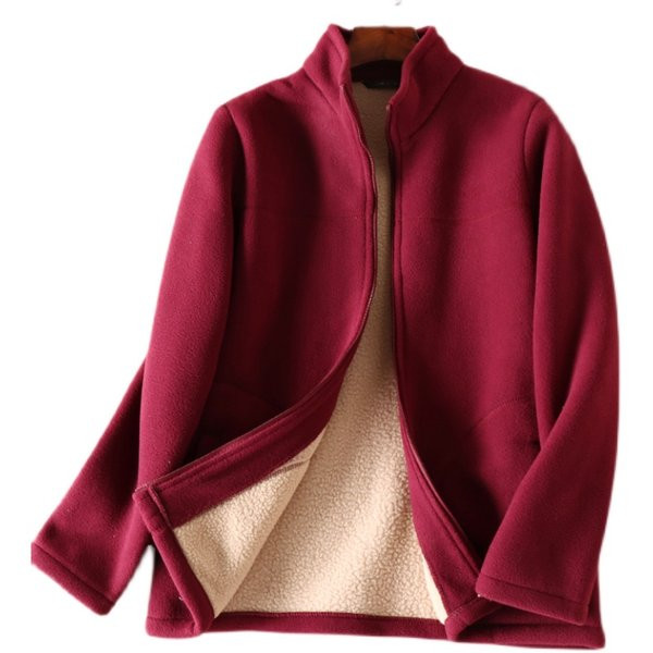 Hanorac de damă cu căptușeală caldă și fermoar