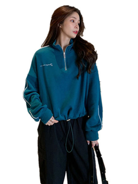 Γυναικείο αθλητικό φούτερ με κεντητή επιγραφή