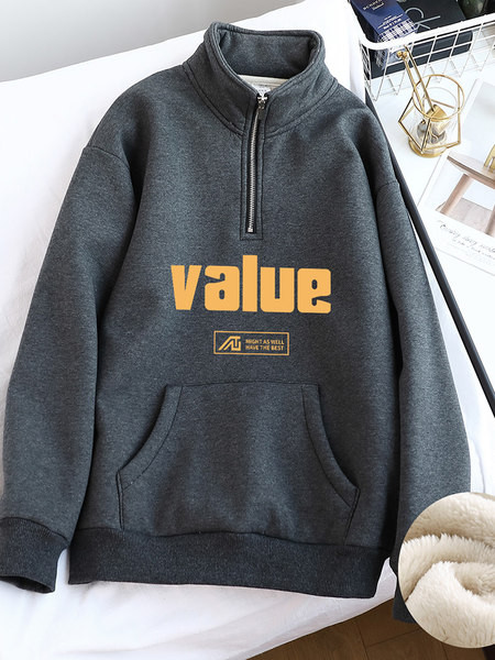 Μοντέρνο γυναικείο φούτερ με ψηλό γιακά και φερμουάρ