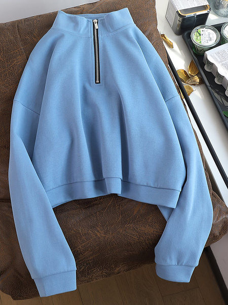 Γυναικείο φούτερ με φερμουάρ σε πολλά χρώματα