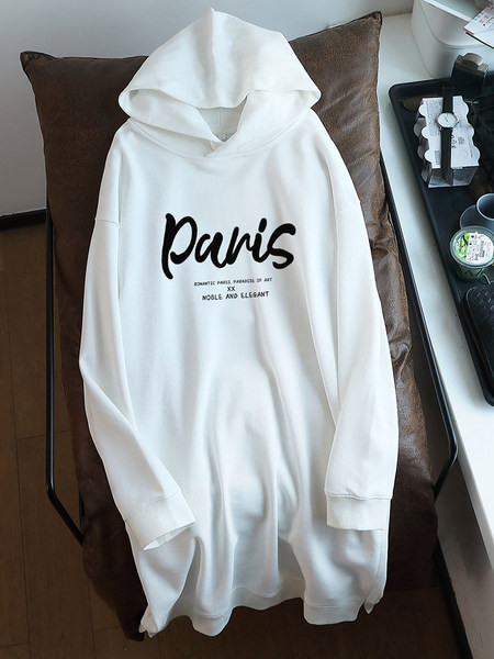 Νέο μοντέλο γυναικείο μακρύ φούτερ με κουκούλα σε πολλά χρώματα