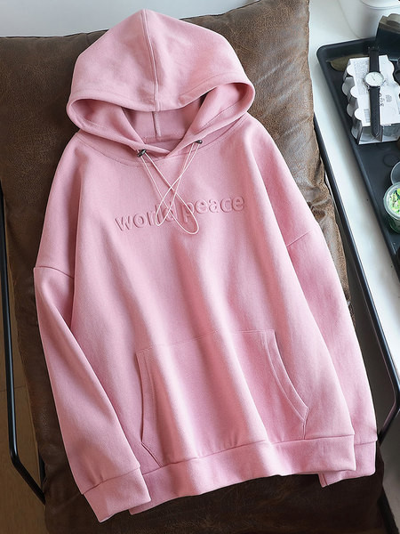 Καθημερινό φούτερ με κουκούλα και τσέπη για γυναίκες