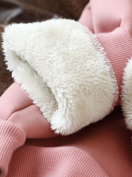 Hanorac de iarnă de damă cu inscripție și căptușeală caldă