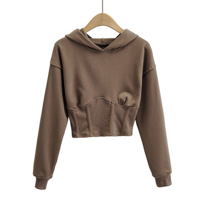 Hanorac casual dama cu gluga - model monocolor