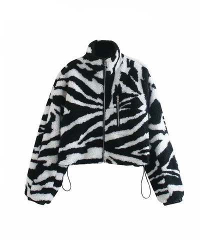 Hanorac de dama cu fermoar si guler inalt