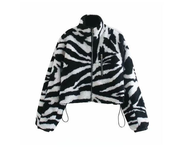 Hanorac de dama cu fermoar si guler inalt