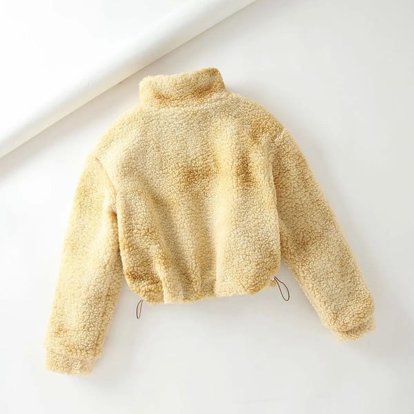 Γυναικείο πουπουλένιο φούτερ με φερμουάρ και κορδόνια