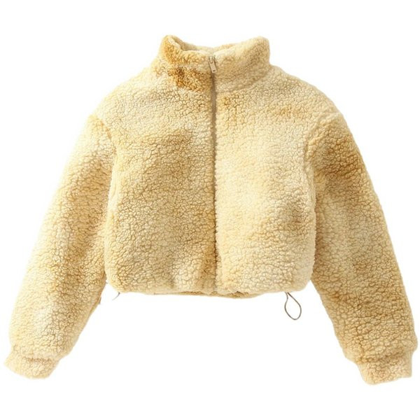 Γυναικείο πουπουλένιο φούτερ με φερμουάρ και κορδόνια