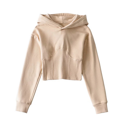 Hanorac scurt de damă cu glugă