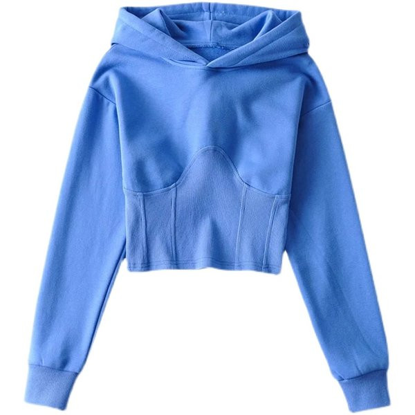 Hanorac scurt de damă cu glugă