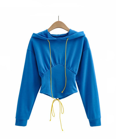 Μοντέρνο γυναικείο φούτερ με κουκούλα - σε πολλά χρώματα