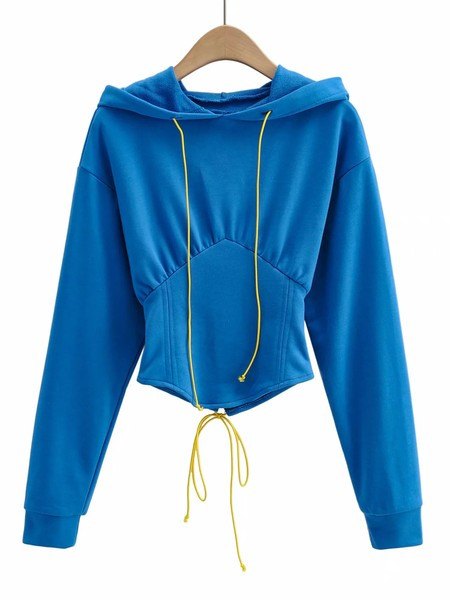 Μοντέρνο γυναικείο φούτερ με κουκούλα - σε πολλά χρώματα