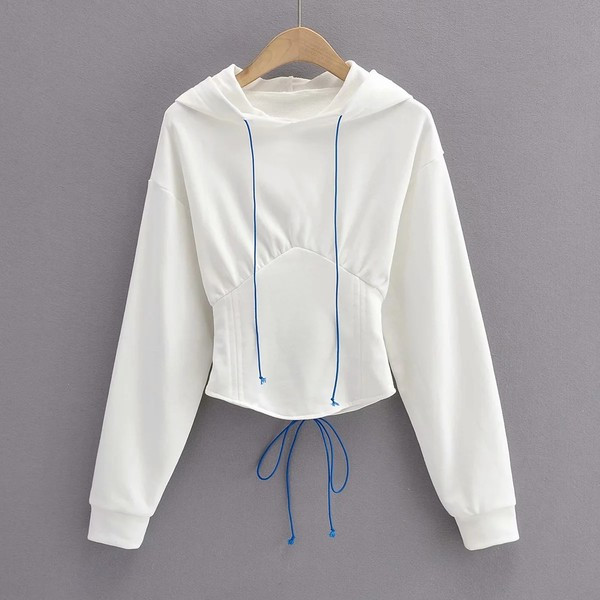 Μοντέρνο γυναικείο φούτερ με κουκούλα - σε πολλά χρώματα