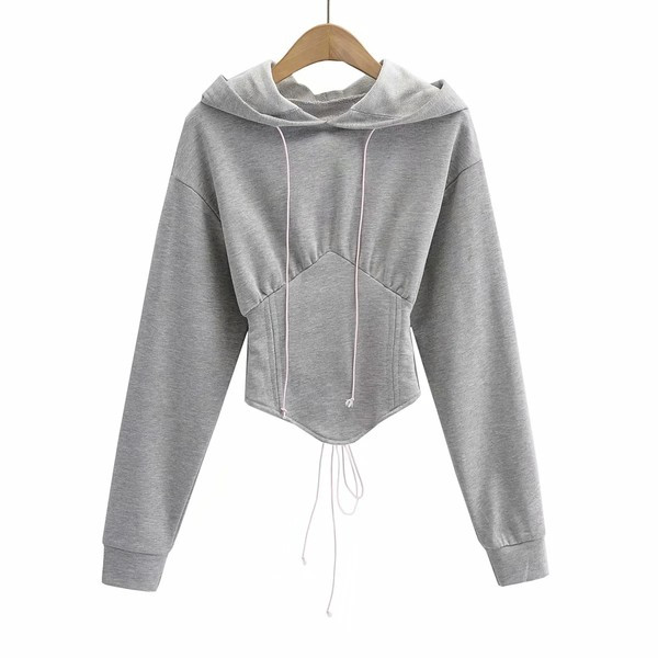 Μοντέρνο γυναικείο φούτερ με κουκούλα - σε πολλά χρώματα