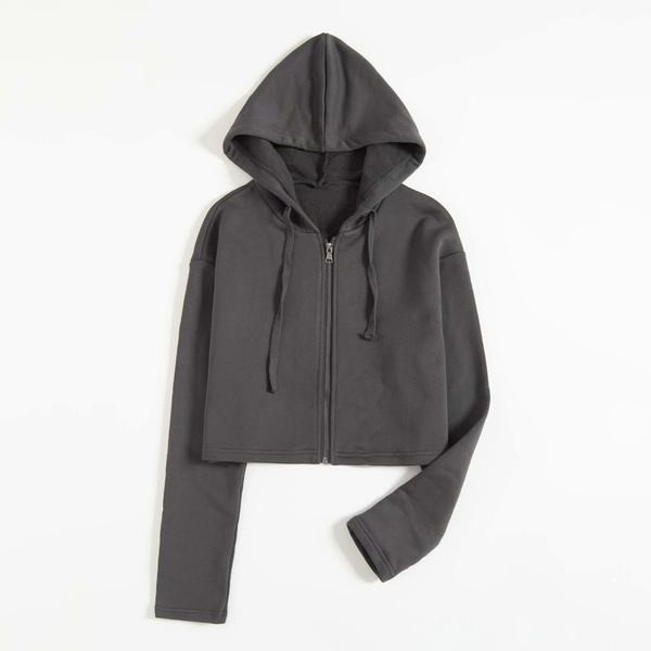 Γυναικείο φούτερ με κουκούλα και φερμουάρ σε πολλά χρώματα