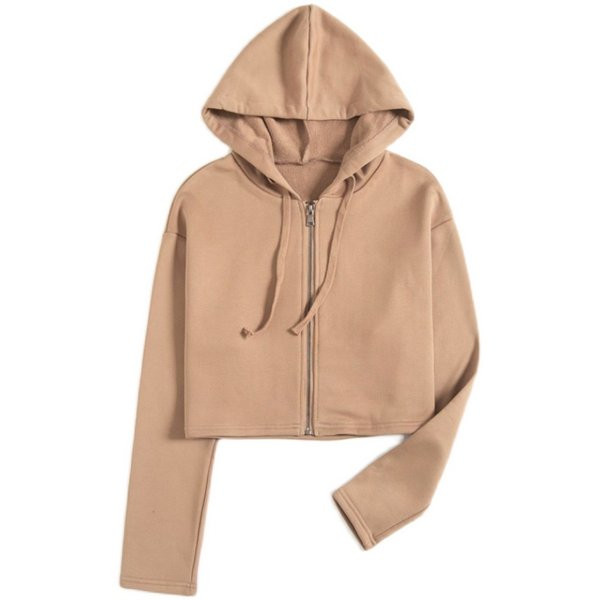 Γυναικείο φούτερ με κουκούλα και φερμουάρ σε πολλά χρώματα