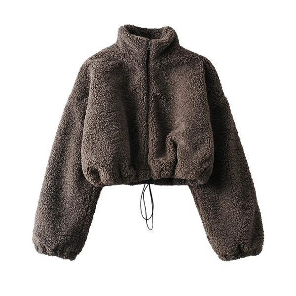 Γυναικείο πουπουλένιο φούτερ με κορδόνια και ψηλό γιακά