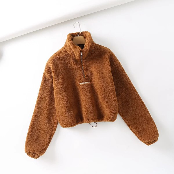 Γυναικείο φούτερ με κεντημένη επιγραφή και κορδόνια