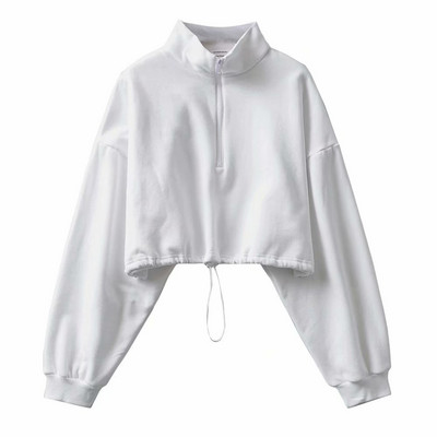 Hanorac scurt dama cu guler inalt in mai multe culori