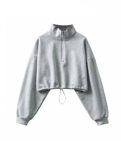 Hanorac scurt dama cu guler inalt in mai multe culori