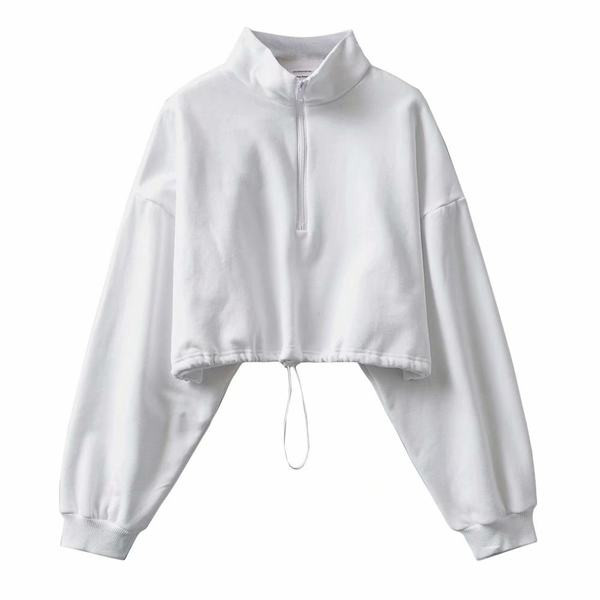 Hanorac scurt dama cu guler inalt in mai multe culori