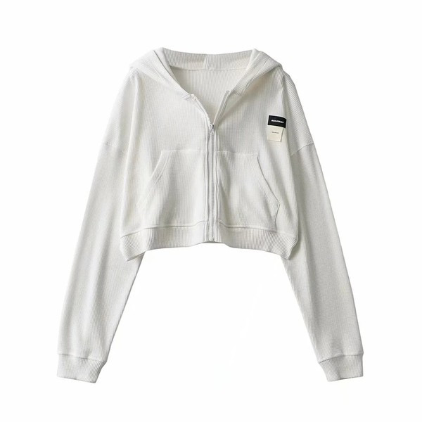 Hanorac scurt de dama cu emblema si gluga