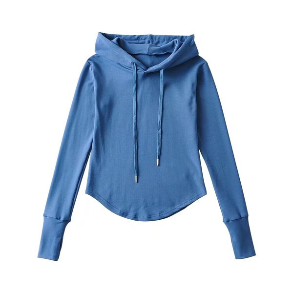 Napi aszimmetrikus női pulóver kapucnival