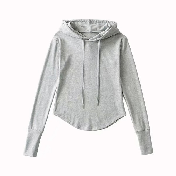 Napi aszimmetrikus női pulóver kapucnival