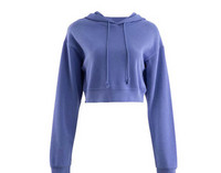 Γυναικείο κοντό φούτερ με κουκούλα και  κορδόνια σε πολλά χρώματα