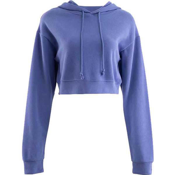 Γυναικείο κοντό φούτερ με κουκούλα και  κορδόνια σε πολλά χρώματα