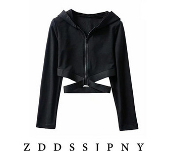 Hanorac scurt modern cu talie elastica